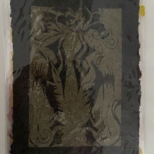 Original Ink Press Print On Handmade Paper